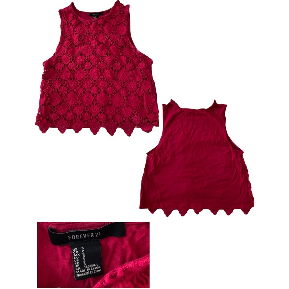 Red tank crop top!